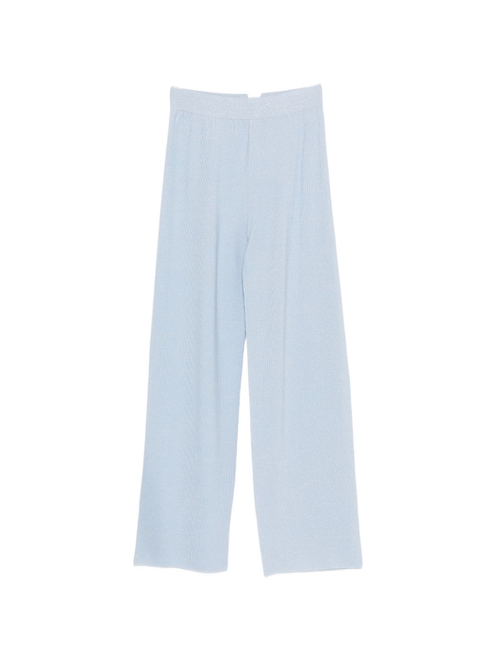 Fabiana Filippi Knitted Wide-Leg Trousers — Light blue
