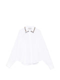 Ermanno Firenze Embroidered Collar Shirt — White