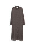 Alysi Ramie Chemisier Shirt Dress — Charcoal
