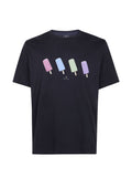 Paul Smith Popsicle Graphic-Print Cotton T-Shirt — Black