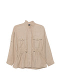 Fay Cotton Overshirt — Beige