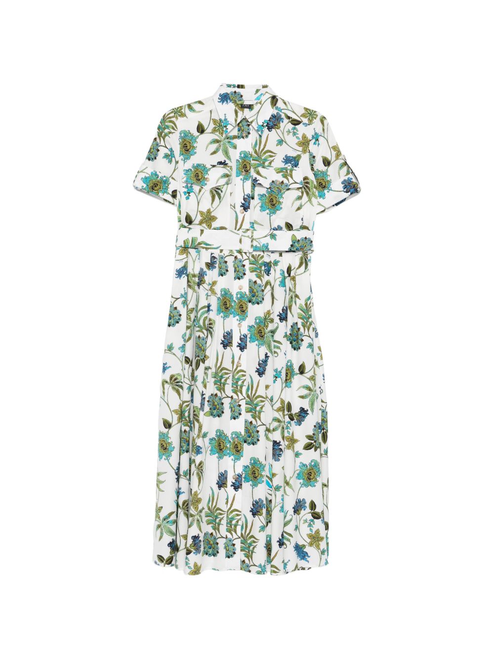 Fay Floral-Print Cotton Dress — White