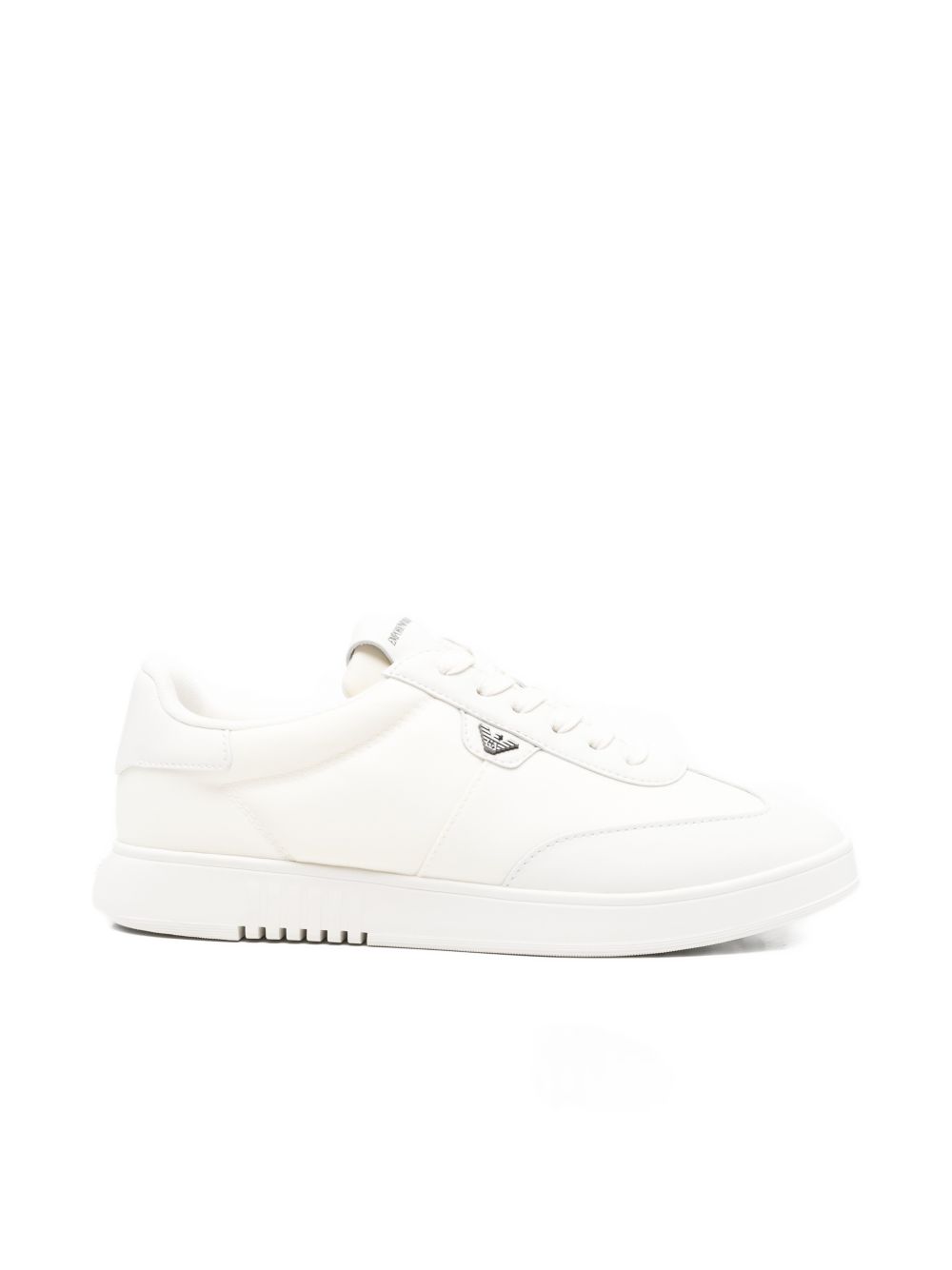 Emporio Armani Nylon and Leather Sneakers — White