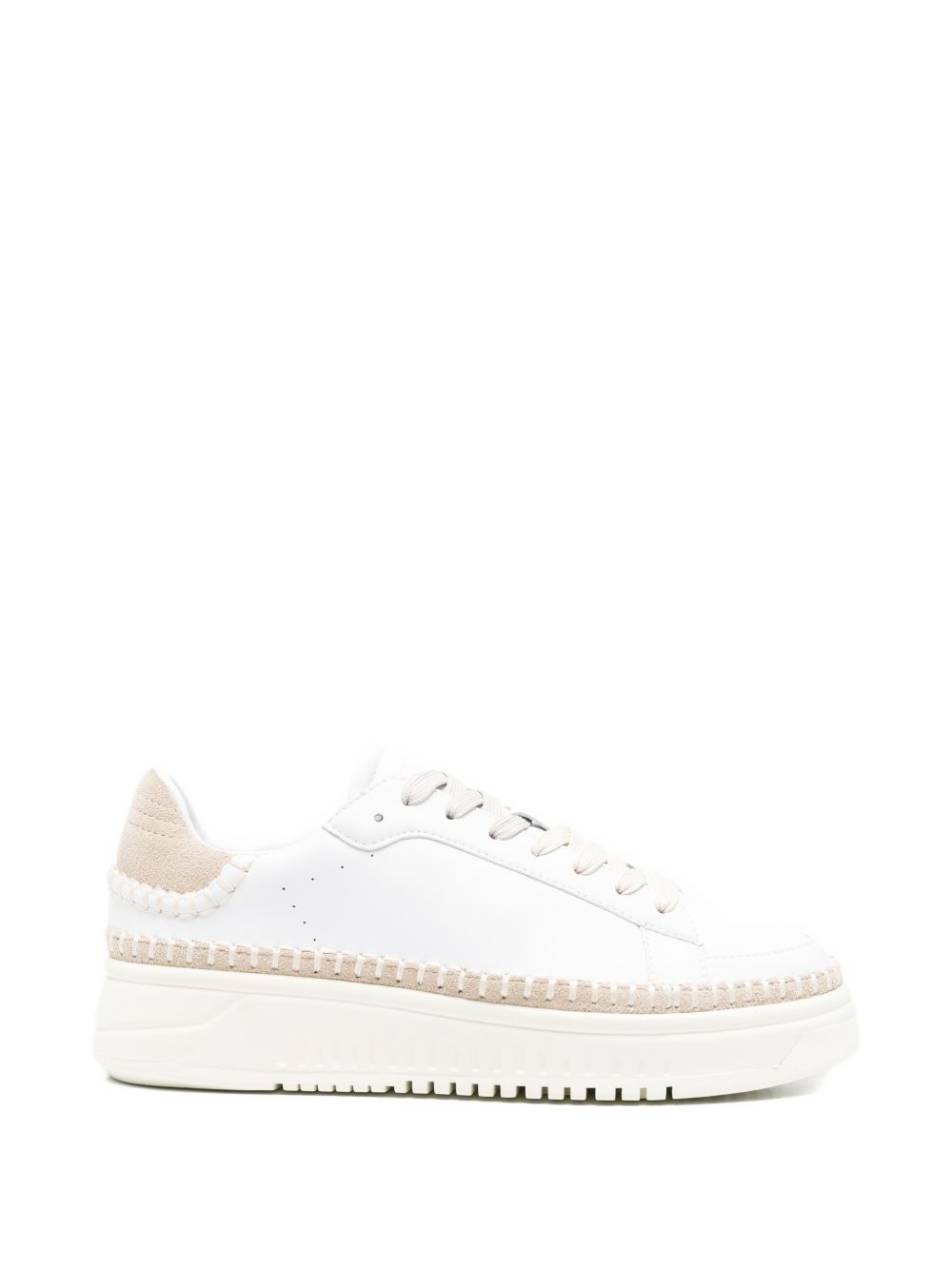 EMPORIO ARMANI EXCLUSIVE Leather Platform Sneaker — White