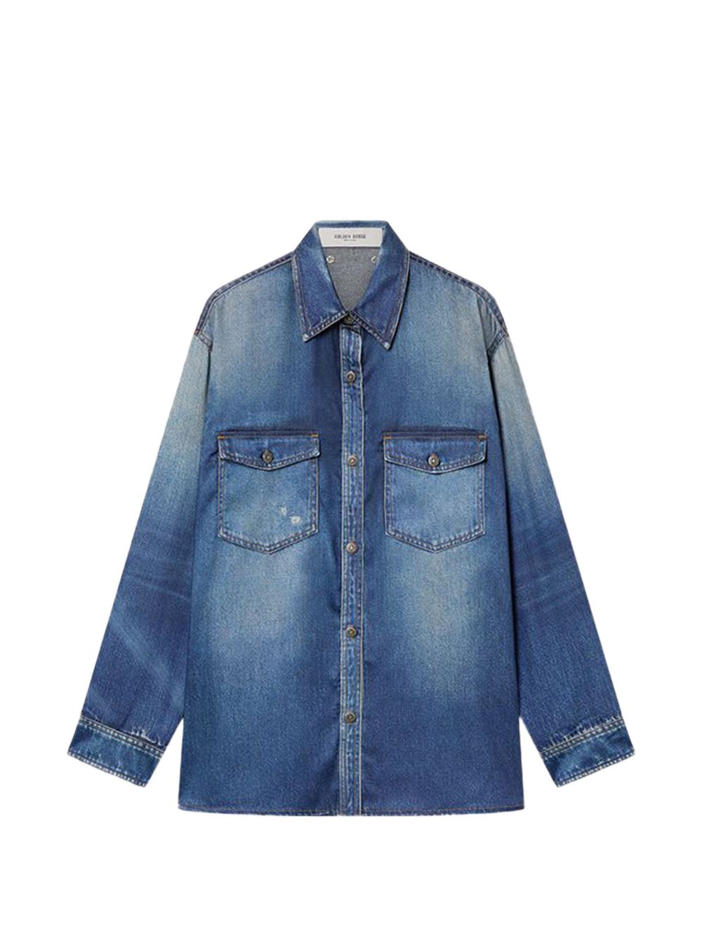 Golden Goose Faded Denim Shirt — Blue