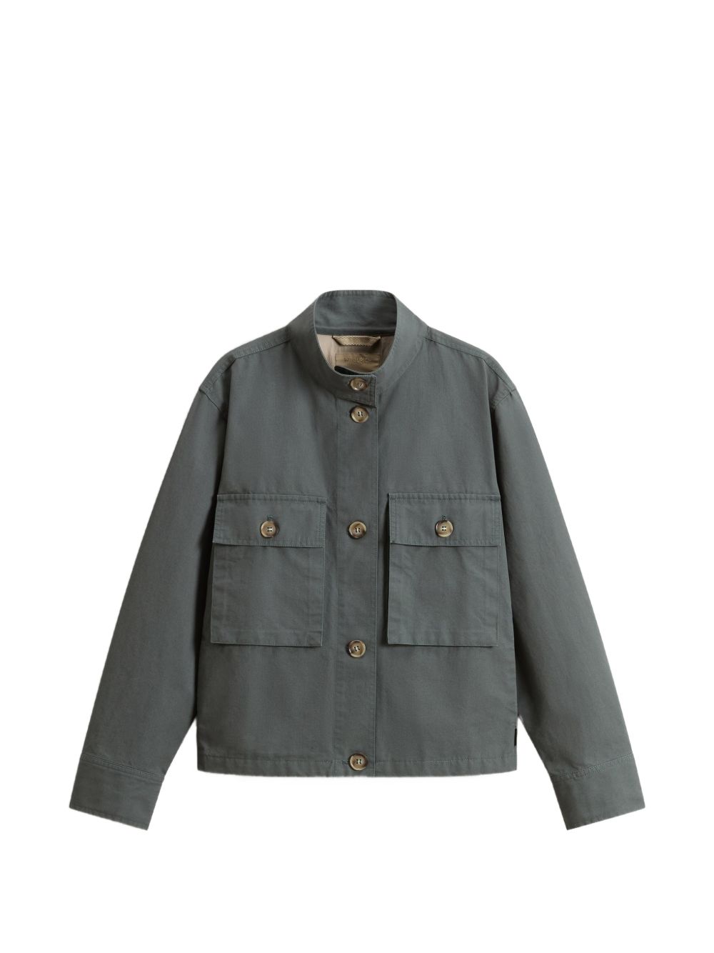 Woolrich Canvas Field Overshirt — Charcoal