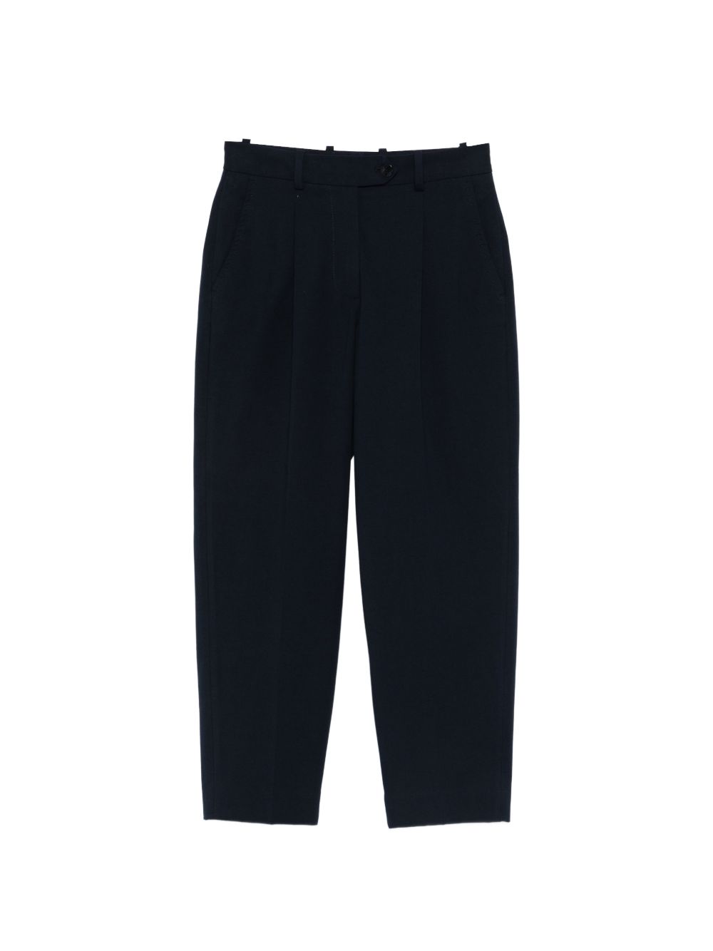 Circolo 1901 Pleated Cotton Trousers — Navy