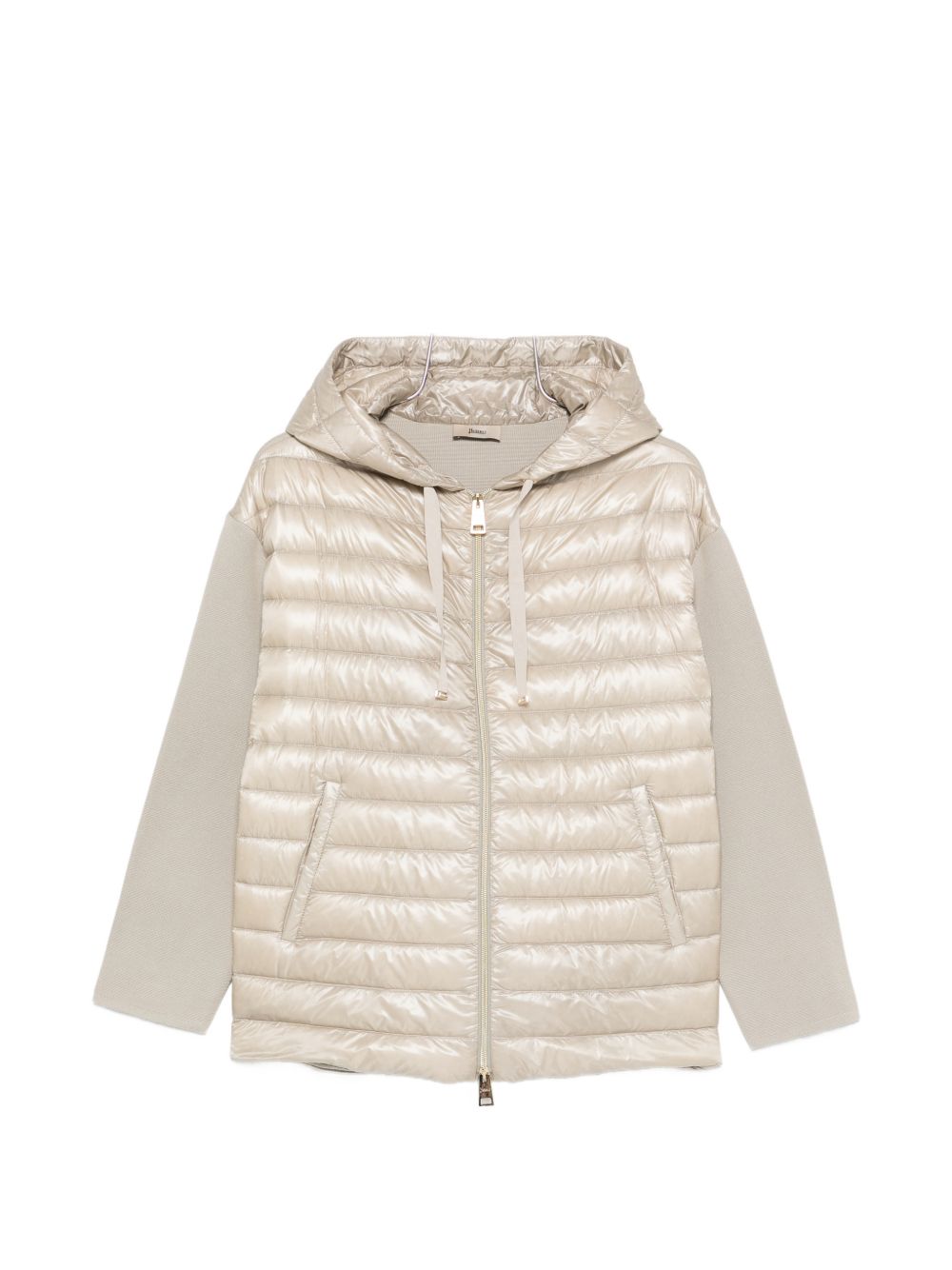 HERNO Cotton and Nylon Down Jacket — Beige