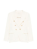 Circolo 1901 Double-Breasted Cotton Blazer — White