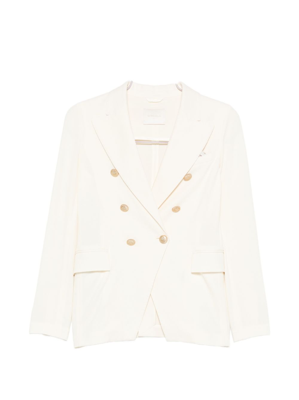 Circolo 1901 Double-Breasted Cotton Blazer — White