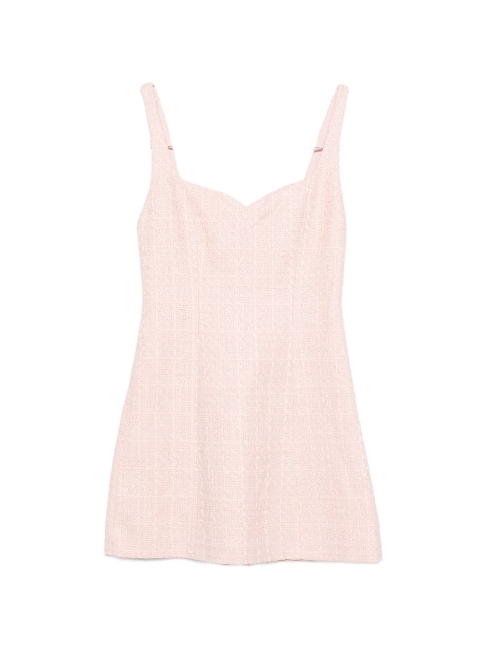 Alice + Olivia Textured Sweetheart Neck Mini Dress — Pink