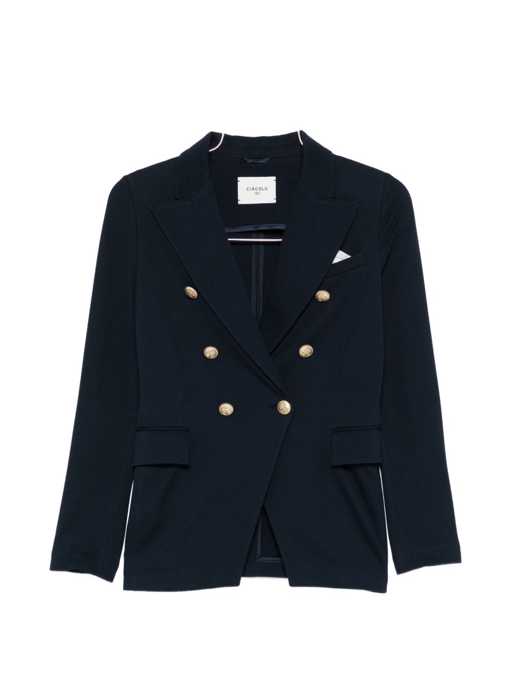 Circolo 1901 Cotton Double-Breasted Blazer — Navy