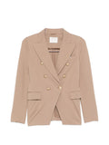 Circolo 1901 Double-Breasted Cotton Blazer — Beige