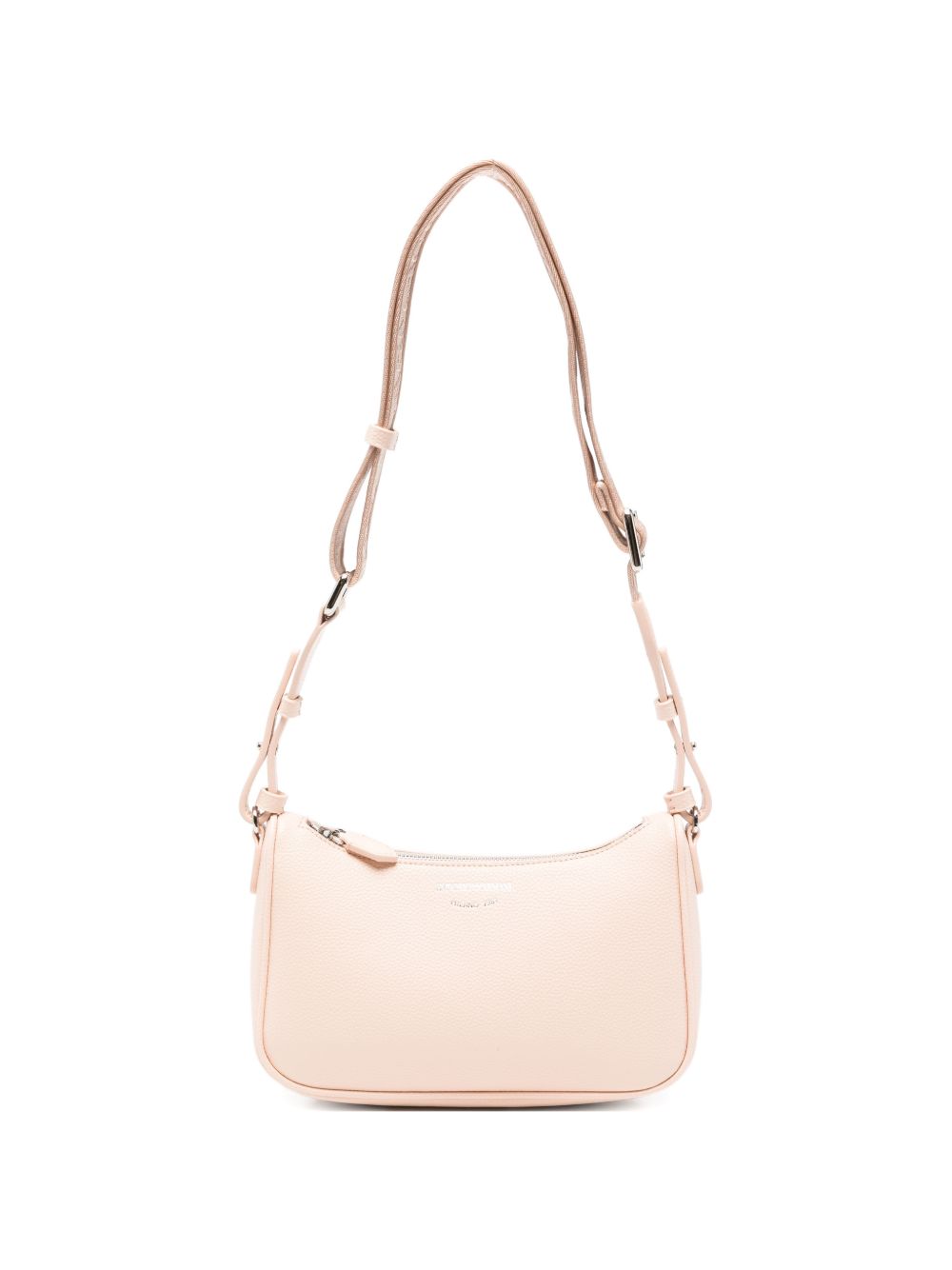 Emporio Armani Logo-Embroidered Shoulder Bag — Pink