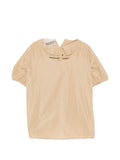 SUSANNE BOMMER Puffed Sleeves Blouse — Beige