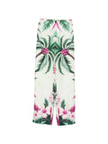 F.R.S . Floral-Printed Silk Trousers — Cream