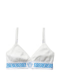 Versace Medusa Greca-Trimmed Bralette — White