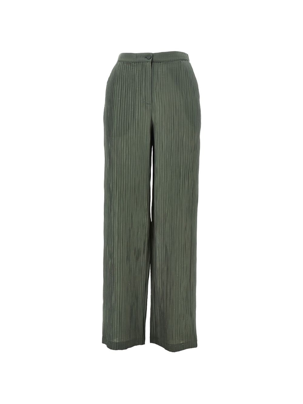 Emporio Armani Crepe Trousers — Olive Green