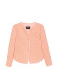 Emporio Armani Wool-Blend Textured Blazer — Peach