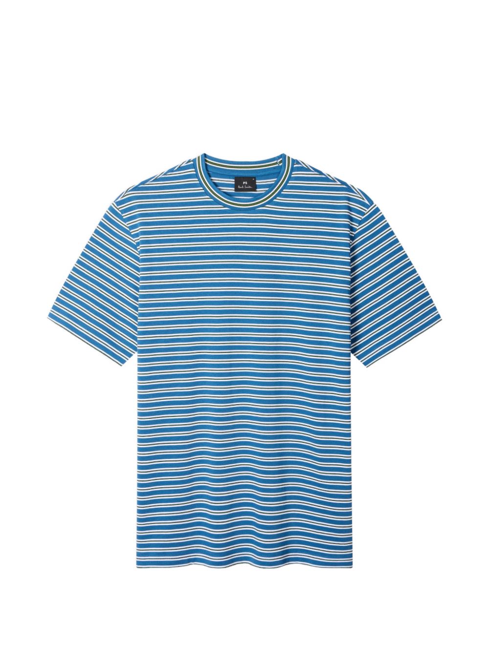 Paul Smith Striped Cotton T-shirt — Blue