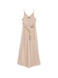 Emporio Armani Tie-Waist Sleeveless Dress — Beige