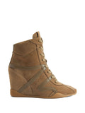 Giuseppe Zanotti Suede Wedge Boot — Brown