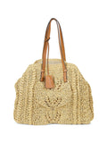 Ermanno Scervino Woven Raffia Tote Bag — Yellow