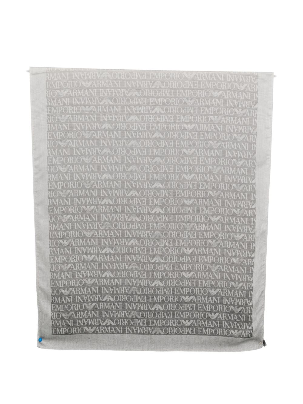 Emporio Armani Allover Logo Print Shawl — Grey