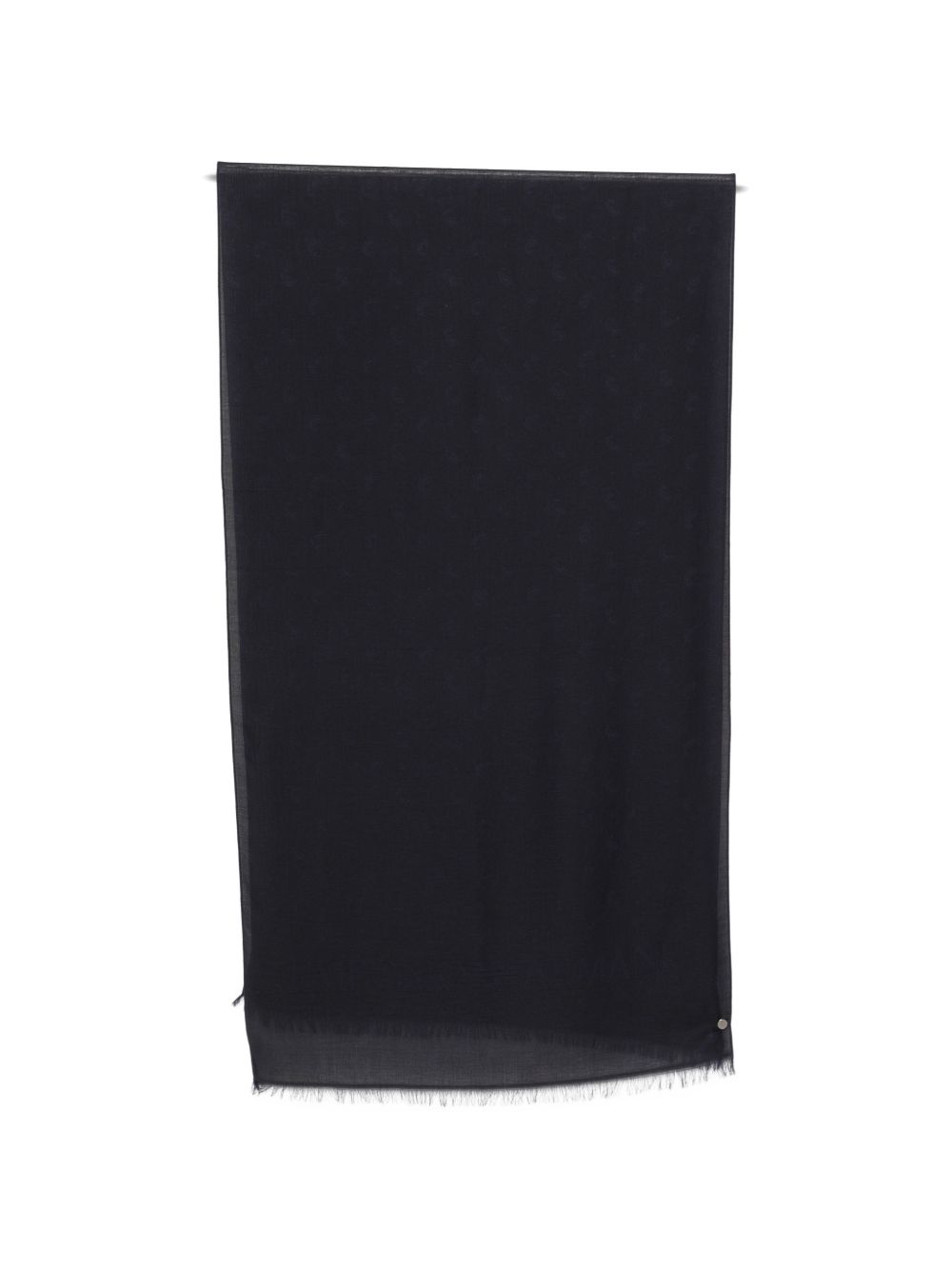 Emporio Armani Cotton Blend Scarf — Navy