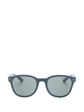 Emporio Armani Oval Frame Sunglasses — Blue