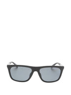 Emporio Armani Rectangle Frame Sunglasses — Black