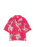 Paul Smith Pink Fish-Print Cotton Shirt — Pink
