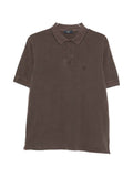 HERNO Logo-Embroidered Cotton Polo Shirt — Brown