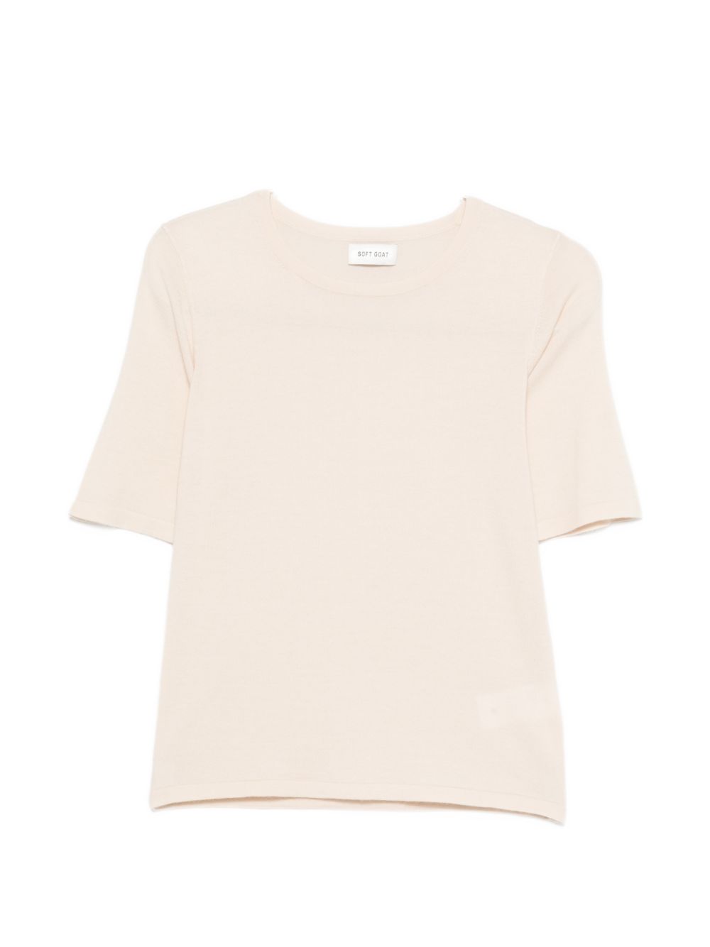 Soft Goat Cashmere T-shirt — Beige