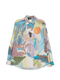 Paul Smith Abstract Landscape Printed Shirt — multicolor