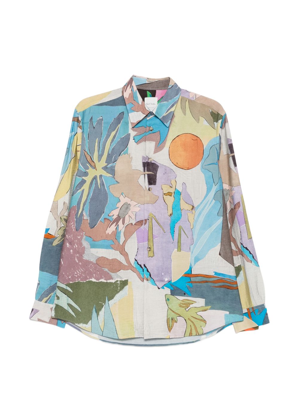 Paul Smith Abstract Landscape Printed Shirt — multicolor