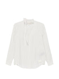 Emporio Armani Pinstriped Cotton Shirt — Off-White