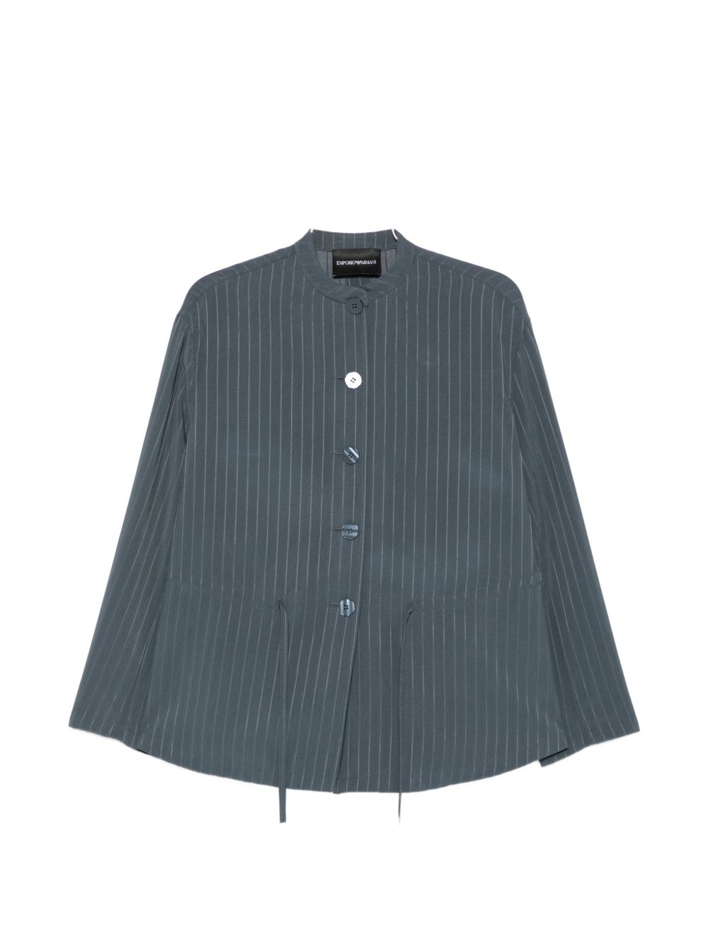 Emporio Armani Pinstriped Jacket — Charcoal Blue