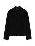 Emporio Armani Single-Breasted Blazer — Black