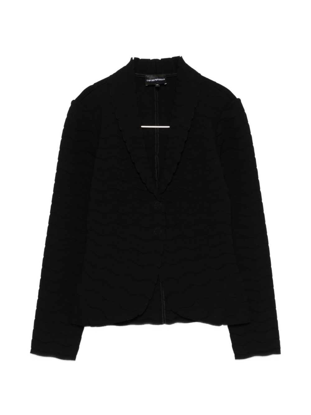 Emporio Armani Single-Breasted Blazer — Black