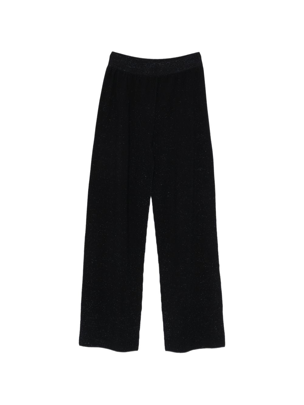 Fabiana Filippi Glitter-Detail Cotton Trousers — Black