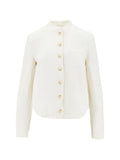 Emporio Armani Linen Blend Jacket — Cream