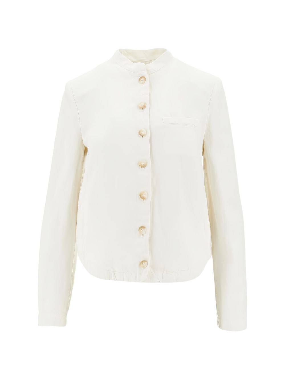 Emporio Armani Linen Blend Jacket — Cream