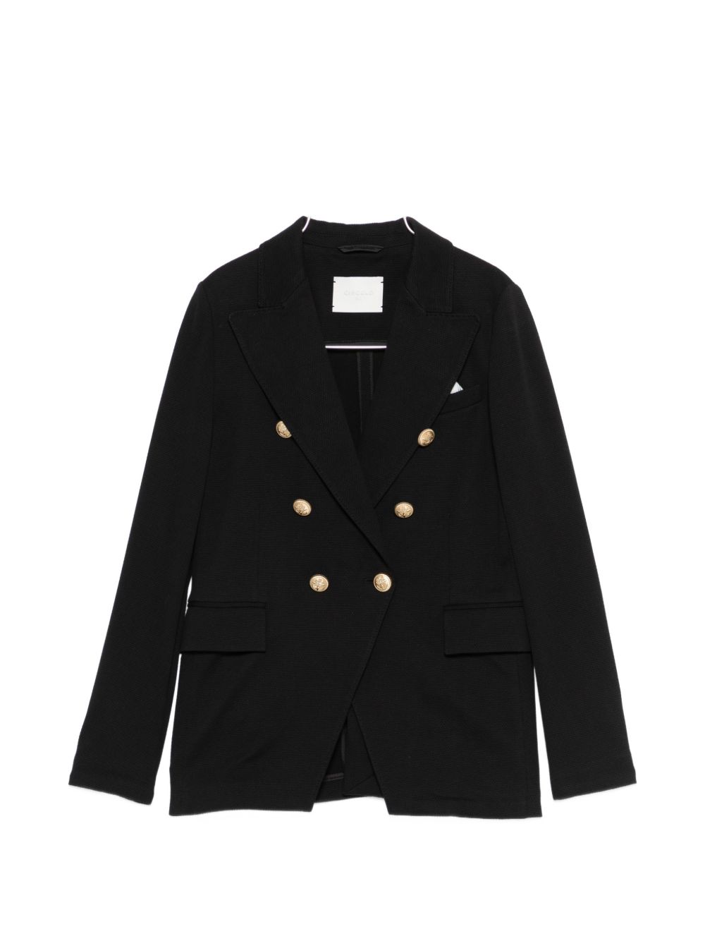 Circolo 1901 Cotton Double-Breasted Blazer — Black