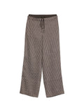Alysi Striped Trousers — Brown