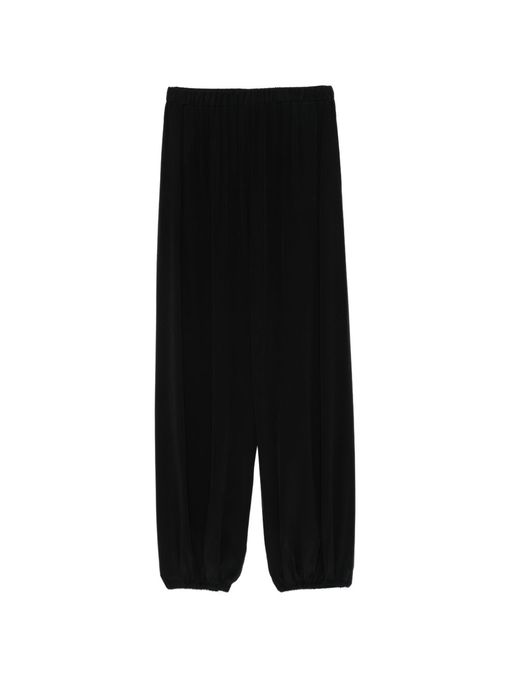 Alysi Silk Balloon Trousers — Black