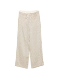Alysi Striped Trousers — Beige