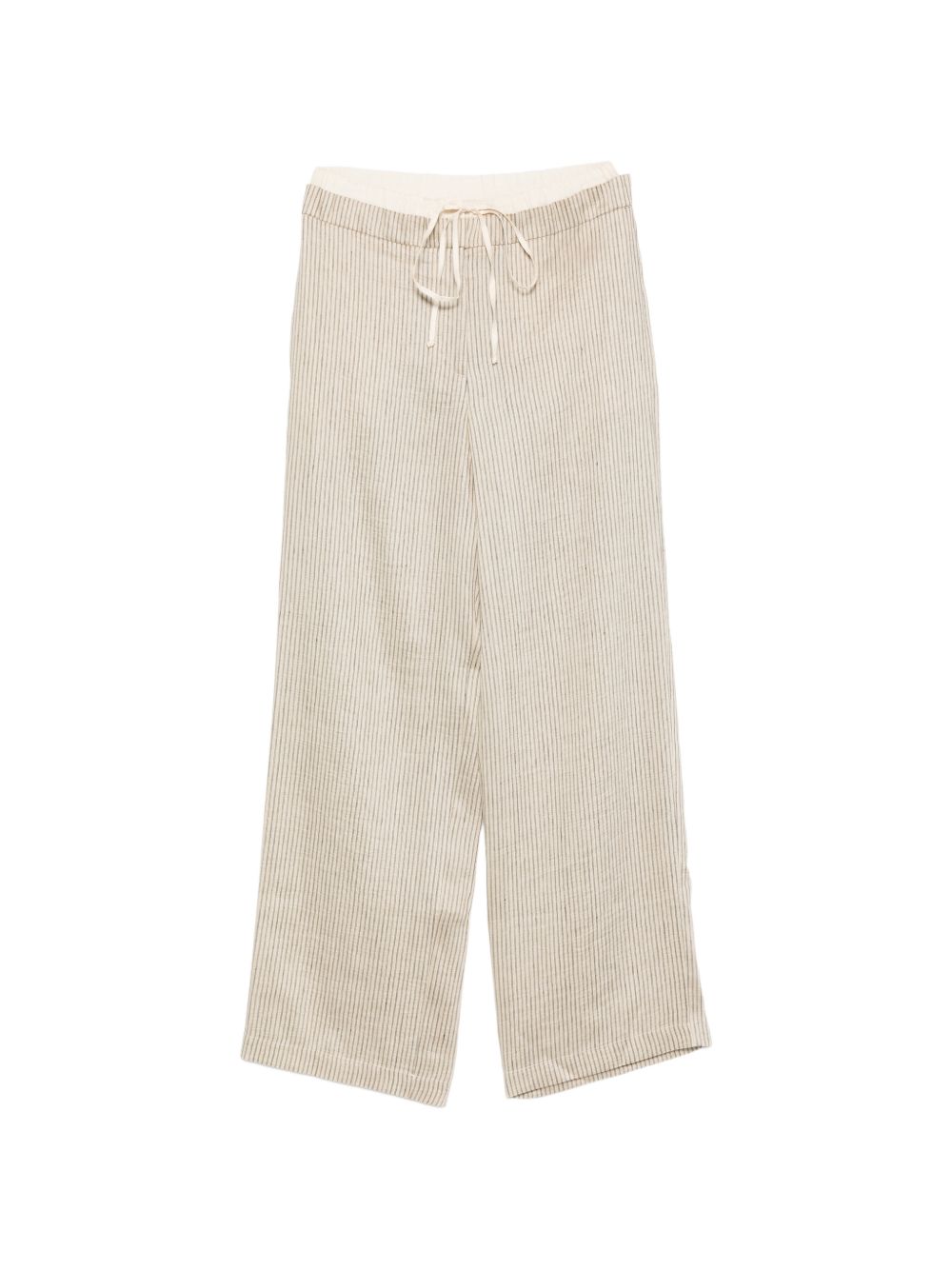 Alysi Striped Trousers — Beige