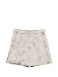 Emporio Armani Pleated A-Line Shorts — Grey