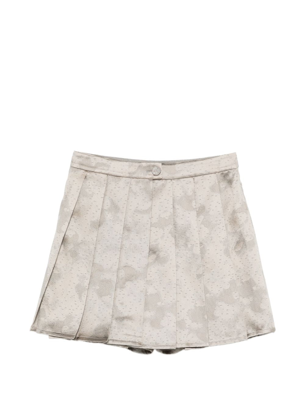 Emporio Armani Pleated A-Line Shorts — Grey